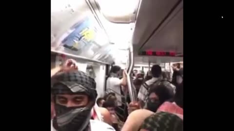 Biden's "NEWCOMERS" to NYC Subway Riders: Raisie Your Hand if You're a Zionist!