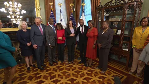 0385. Vice President Harris Ceremonially Swears In N. Nickolas Perry as Ambassador of Jamaica