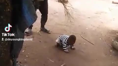 See what dad did to his baby