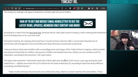 Tim Pool GOES OFF on Bud Light over their latest attempt to win back support