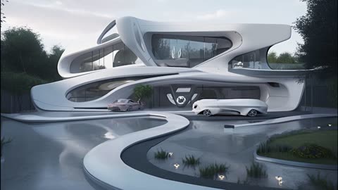 Futuristic house drawn by AI