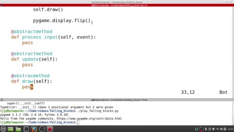 Python Tetris Part 3 (input, update & draw functions)