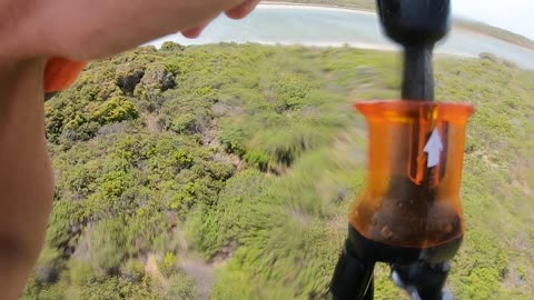 Kitesurfer Jumps 140 Meter Land Gap