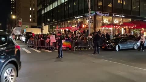 New York Protests “Kamala is a wh*re!”