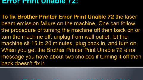 How to fix Brother Printer Error Print Unable 72|448000465291