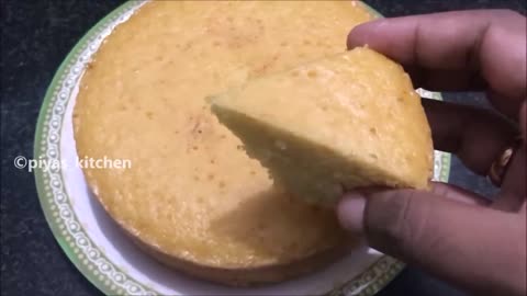 EASY VANILLA SPONGE CAKE WITHOUT OVEN RECIPE | HOW TO MAKE BASIC SPONGE CAKE | PLAIN SPONGE CAKE 🎂