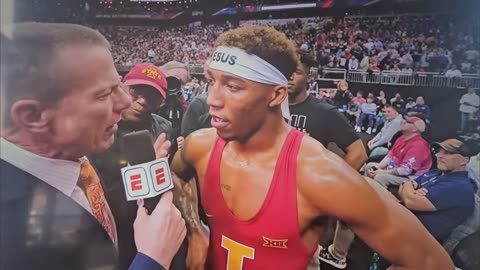 Jesus honored at the NCAA wrestling championship by many of the winners