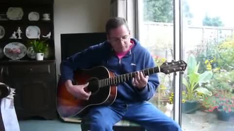 acoustic guitar playing