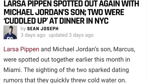 LARSA PIPPEN DATING MICHAEL JORDANS SON IS CRAZY WORK