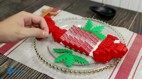 Making lego Salomon Sashimi Mukbang in real life /Motion Cooking