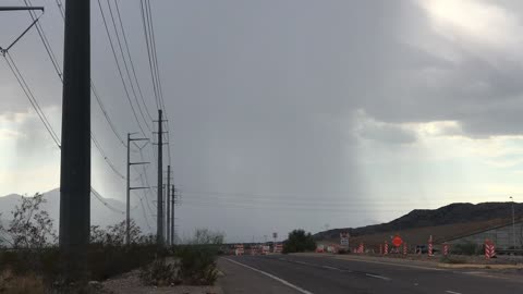 Amazing Microburst Raincloud over Arizona During the Monsoon Today