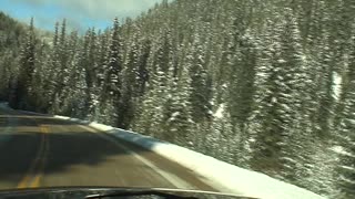 Driving in Black Hills South Dakota to Deadwood.