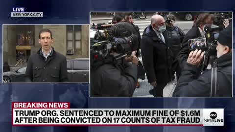 Trump Org. fined $1.6 million after conviction for 17 felonies, including tax fraud😭