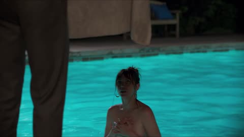 Ana de Armas The Night Clerk 2020 scene 5 At the Pool remastered 4k