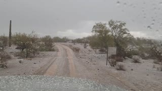 Hail near Cottonwood Canyon