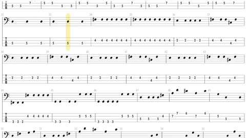 America - Ventura highway (Bass TAB)