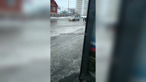 Snow Plough Used In Failed Bid To Clear Water From Road