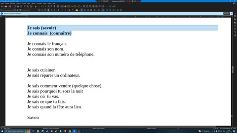 French 35 verb connaître and verb savoir (to know)