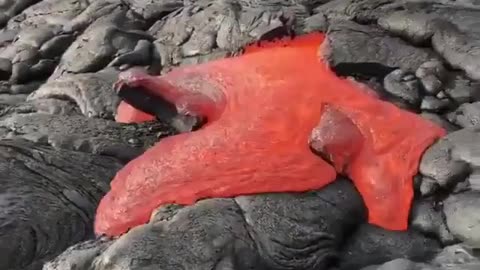 LAVA SHOWING OFF FROM AN ACTIVE SITE IN HAWAII