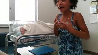 Girl Meets New Baby Brother And Sees Airman Dad In The Same Day