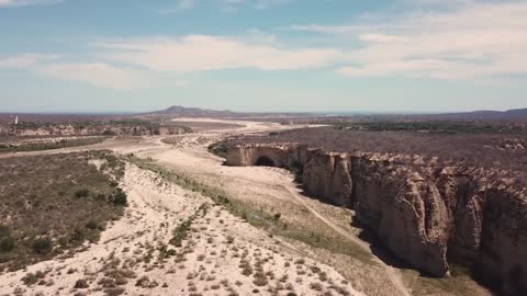 paisaje con dron