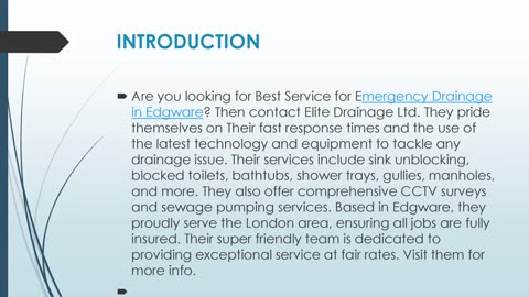 Get The Best Emergency Drainage in Edgware.