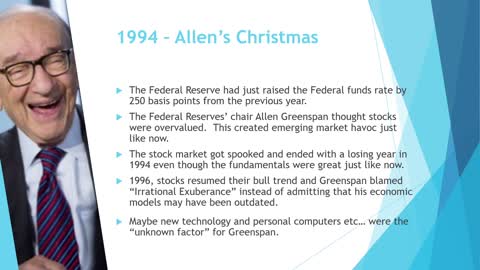 Understanding the Federal Reserve, Stock Market Outlook for 2019, as of Dec 2018