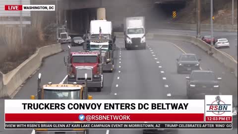 JUST IN: Video Footage of The Peoples Convoy arriving at the DC Beltway.