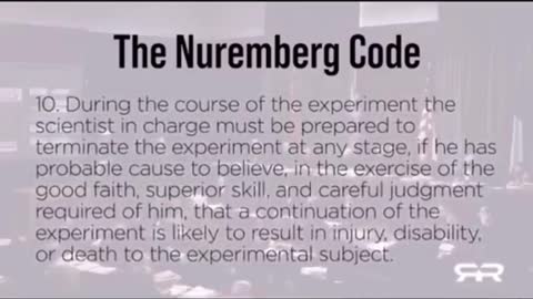 Covid Vax Is In Direct Violation Of Nuremberg Code