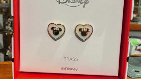 Disney Parks Minnie Mouse Heart Shaped Brass Earrings #shorts