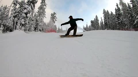 a beautiful day on the snow