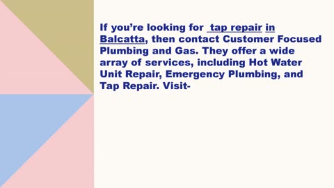 Best tap repair in Balcatta