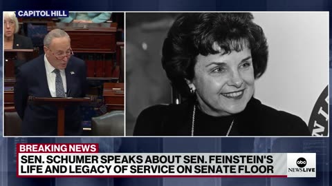 Senator Chuck Schumer Honors the Late Senator Dianne Feinstein On The Senate