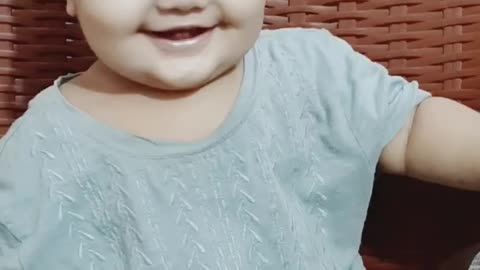 Cute baby playing