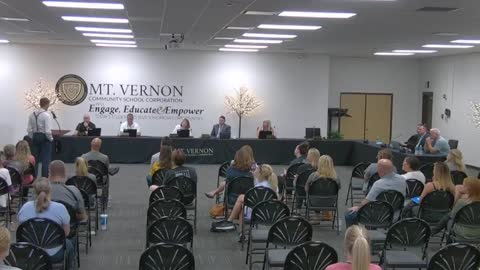 Mt. Vernon, School Board Meeting thanks Man For His Knowledge on Lockdowns