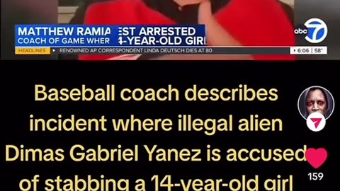 Illegal Alien Dimas Gabriel Yanez is accused of stabbing a 14-year-old girl