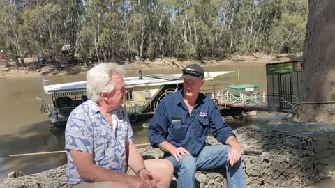 Graham "Hoody" Hood being interviewed by Wade Northausen, Billboard Battalion, 1/11/2023 at Echuca