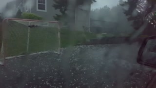 Mercedes owner caught in Hail Storm