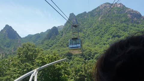 South Korean mountain cable car.