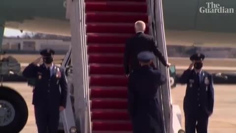 Joe Biden stumbles on steps of Air Force One