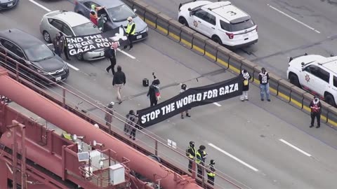 Anti-Israel demonstrators shut down both directions of the Golden Gate Bridge