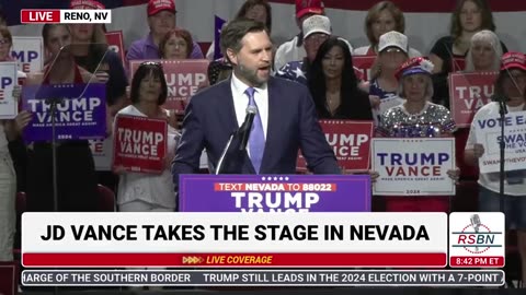 VP JD Vance Speaks at Rally in Reno, Nevada