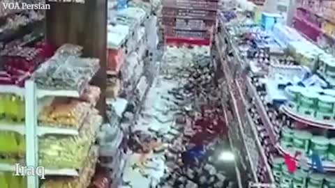 CCTV shows moment earthquake hits Iran-Iraq border