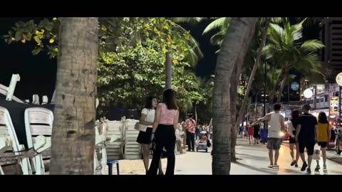 Thailand, Pattaya beach road nightlife. On Pattaya beach road girls waiting for customer. 35