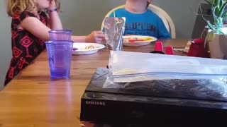 Amazing Sister Helps Feed Brother