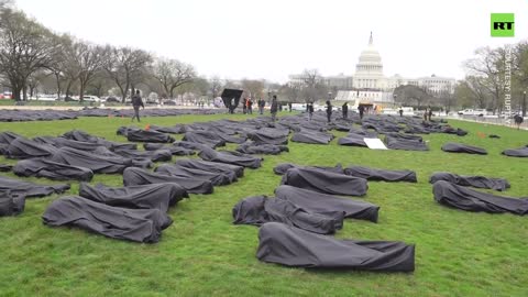 'Thoughts & Prayers' | Body bag installation calls for anti-gun reform