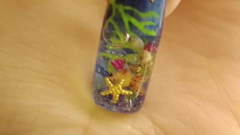 Aquarium Nails | Liquid Nails | I really like this liquid nail design.