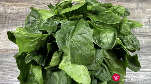 Indian Palak Paneer (vegetarian with spinach and cheese) and spices