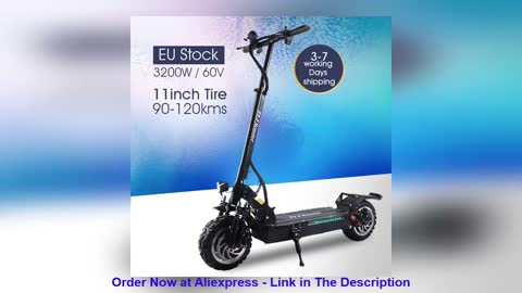 ☀️ FLJ T113 Upgrade 60V/3200W Electric Scooter with dual Motor Kick Scooter electrique Elektroroller