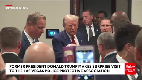 Donald Trump Holds Surprise Meet And Greet At Las Vegas Police Protective Association!!!